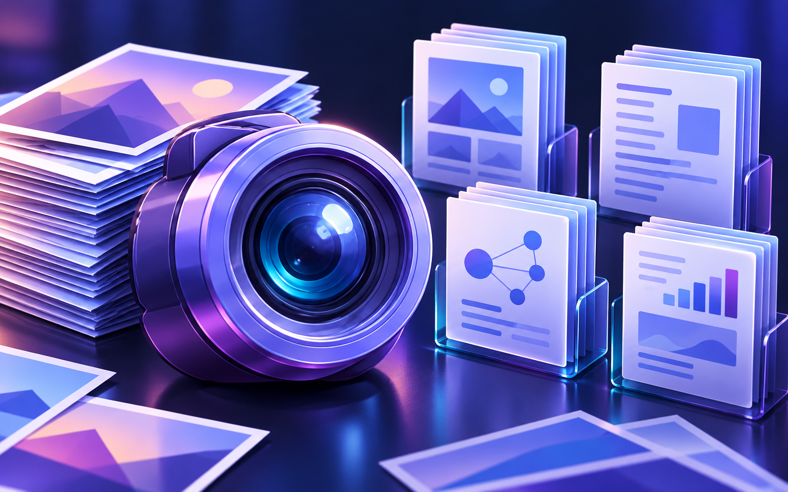 Concept illustration of full-page images and separate page inventory records